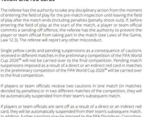 FIFA改规则？热身赛红牌可能影响正式比赛！